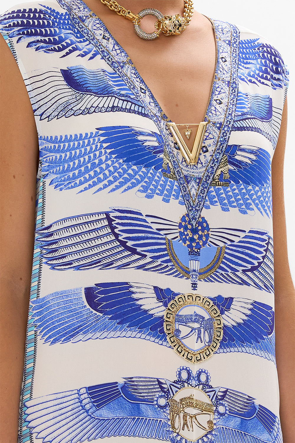 SLEEVELESS DRAPE BACK DRESS DANCING WITH DAYLIGHT