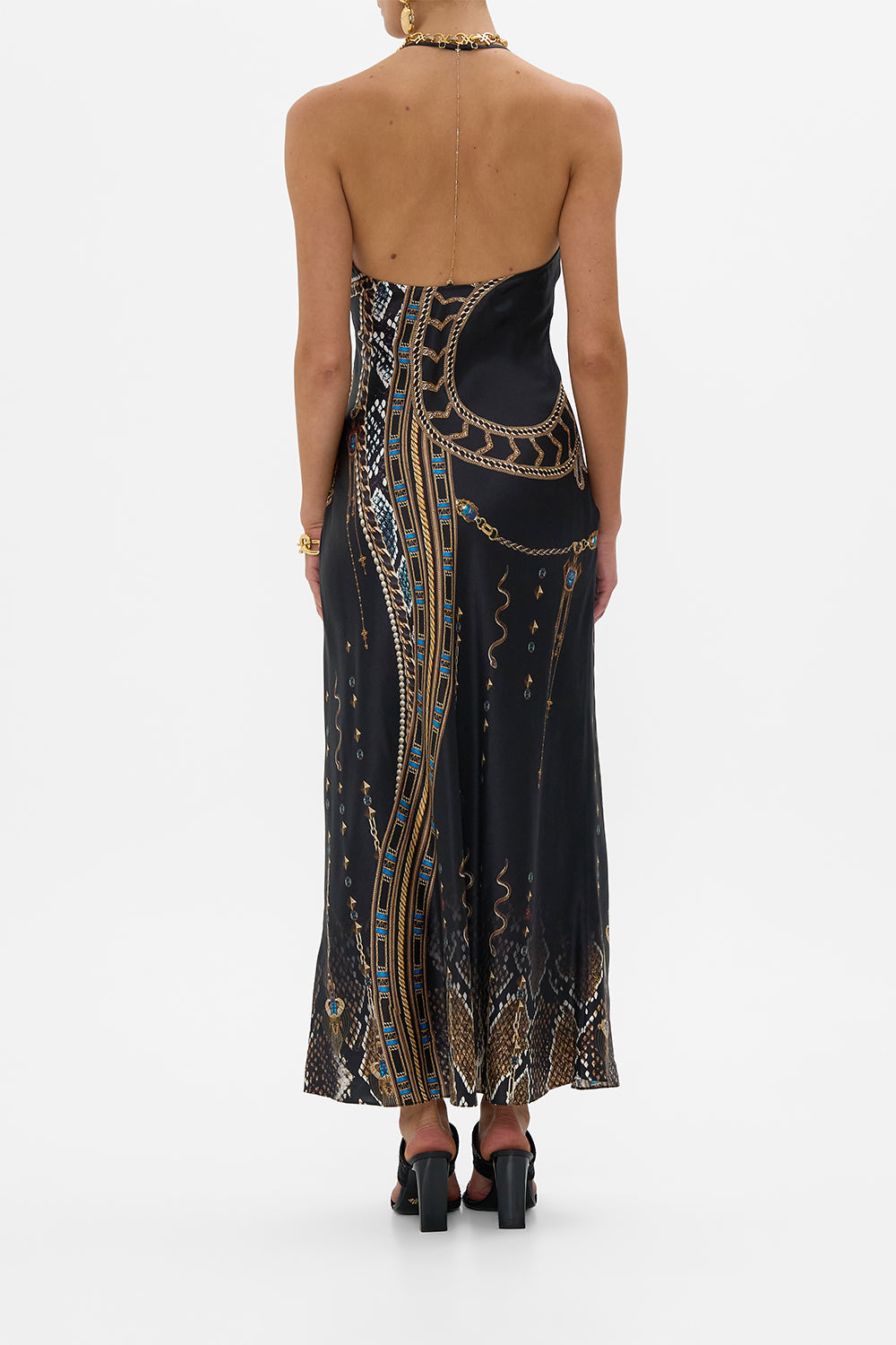 CHAIN DETAIL SLIP DRESS CALL ME CLEOPATRA