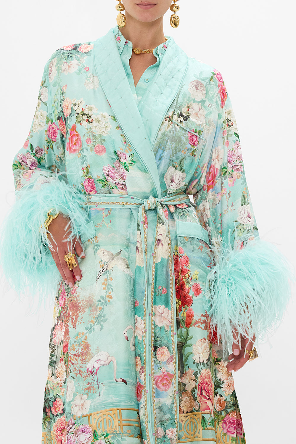 LONG ROBE WITH FLARED SLEEVE THE JEWELLERY MUSEUM