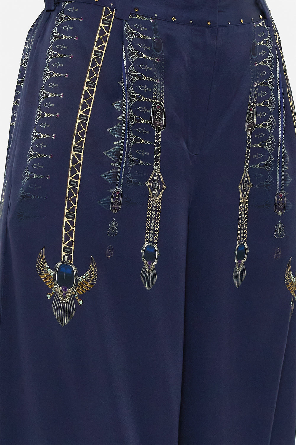 The CAMILLA WIDE LEG WAISTED PANT THE EGYPT EFFECT in our  print.