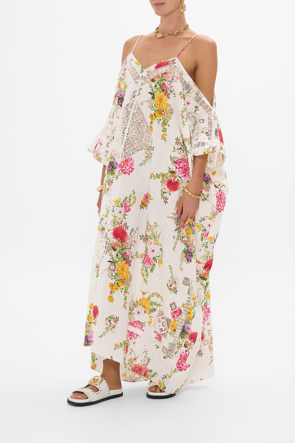 SHOESTRING STRAP KAFTAN EGYPTIAN ROSE