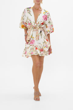 RUFFLE HEM WRAP SKIRT EGYPTIAN ROSE