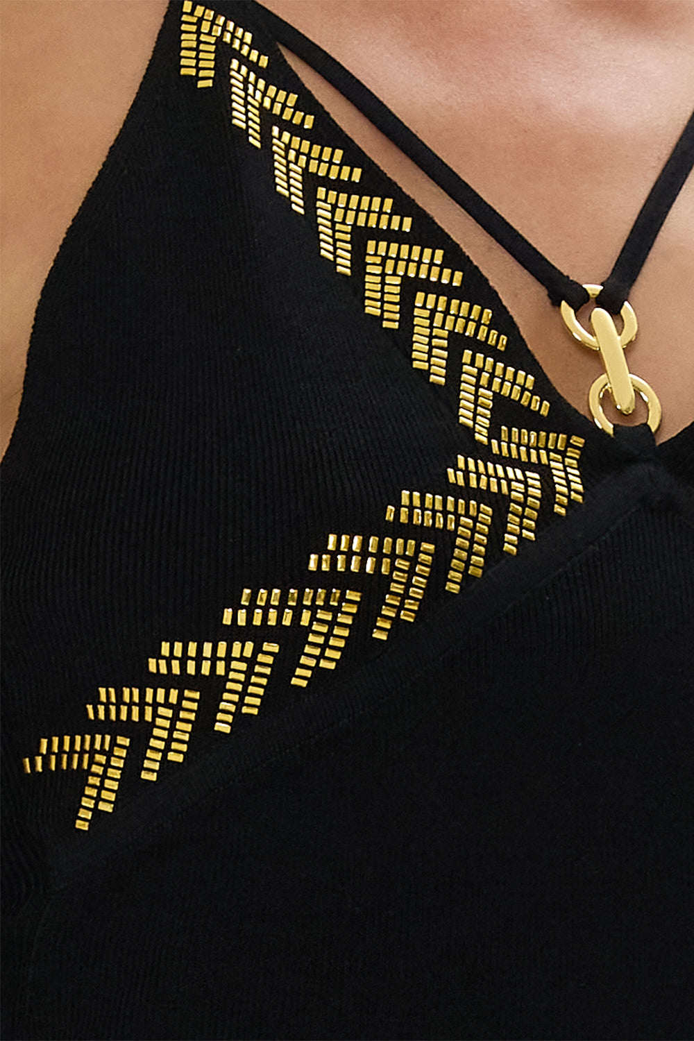 The CAMILLA FITTED KNIT TOP WITH HARDWARE CALL ME CLEOPATRA in our  print.