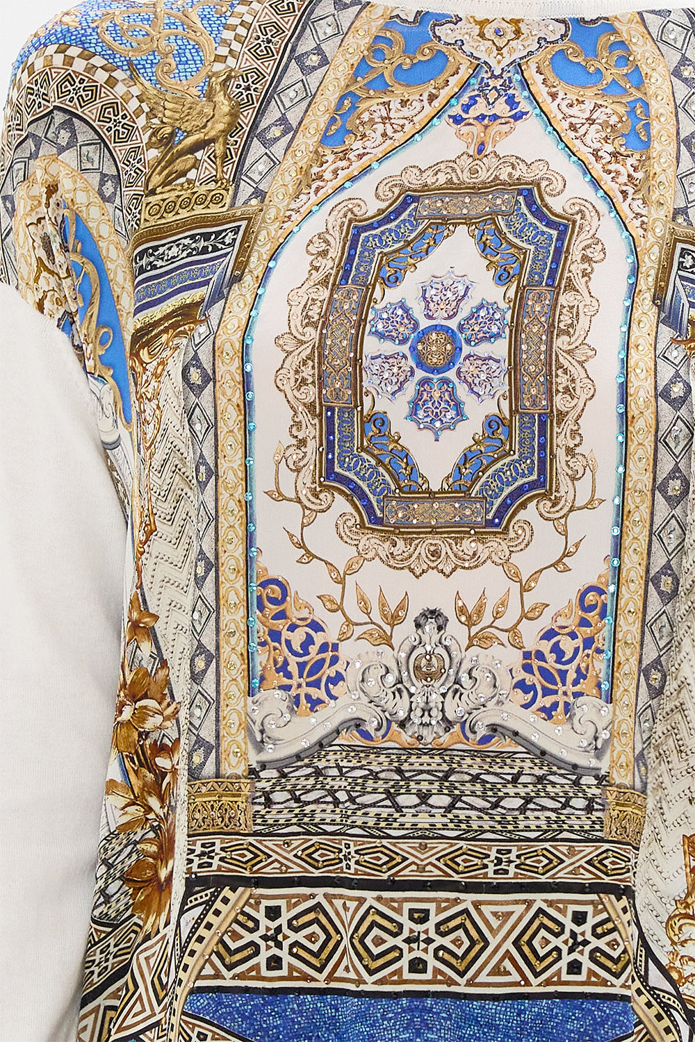 The CAMILLA LONG SLEEVE JUMPER WITH PRINT FRONT MAKE ME YOUR MOSAIC in our  print.