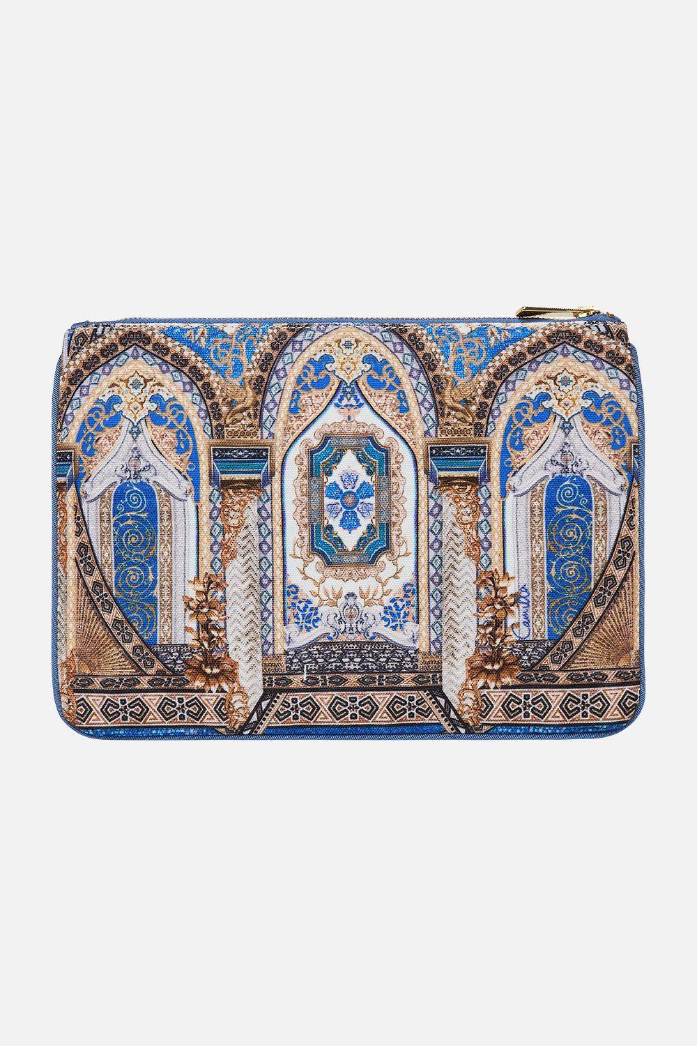 CAMILLA Small Canvas Clutch in Make Me Your Mosaic Print