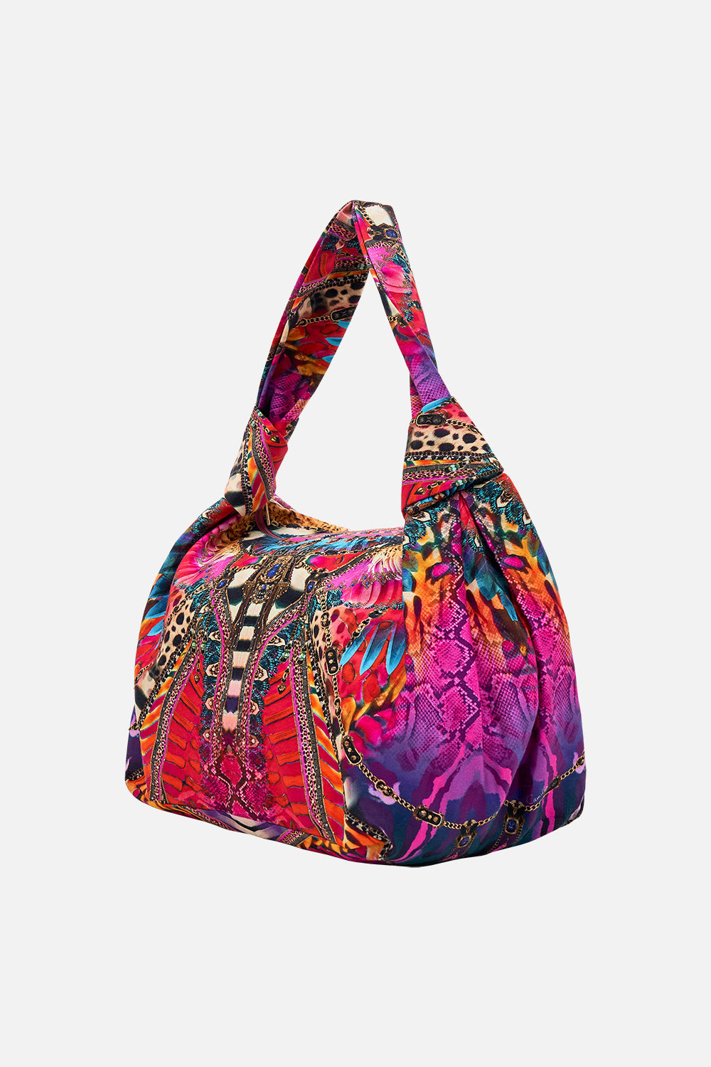 CAMILLA Slouch Shoulder Bag in Sahara Supernatural print.