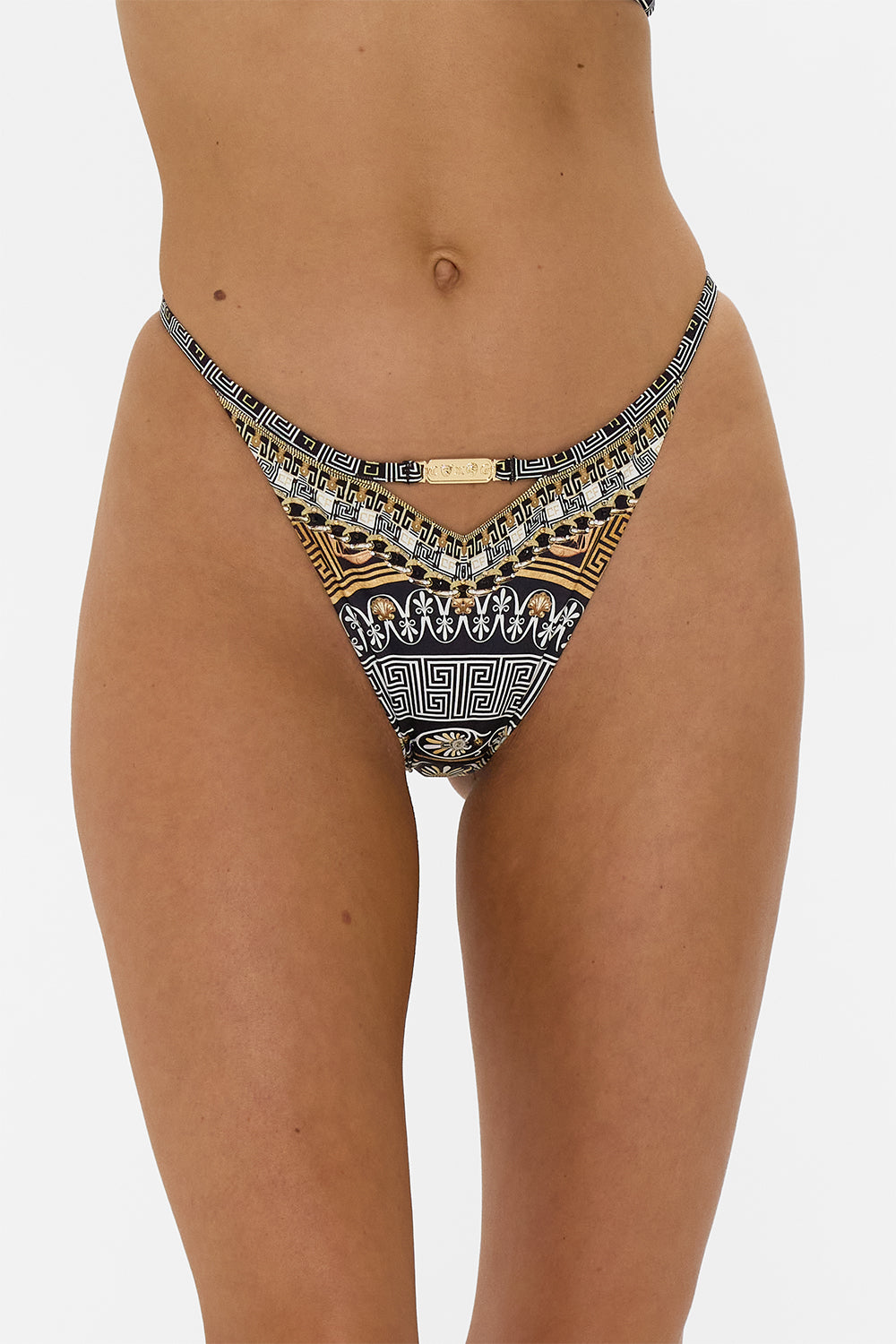 The CAMILLA PANT WITH CUT OUT AND TRIM TEMPLES OF DENDARA in our  print.