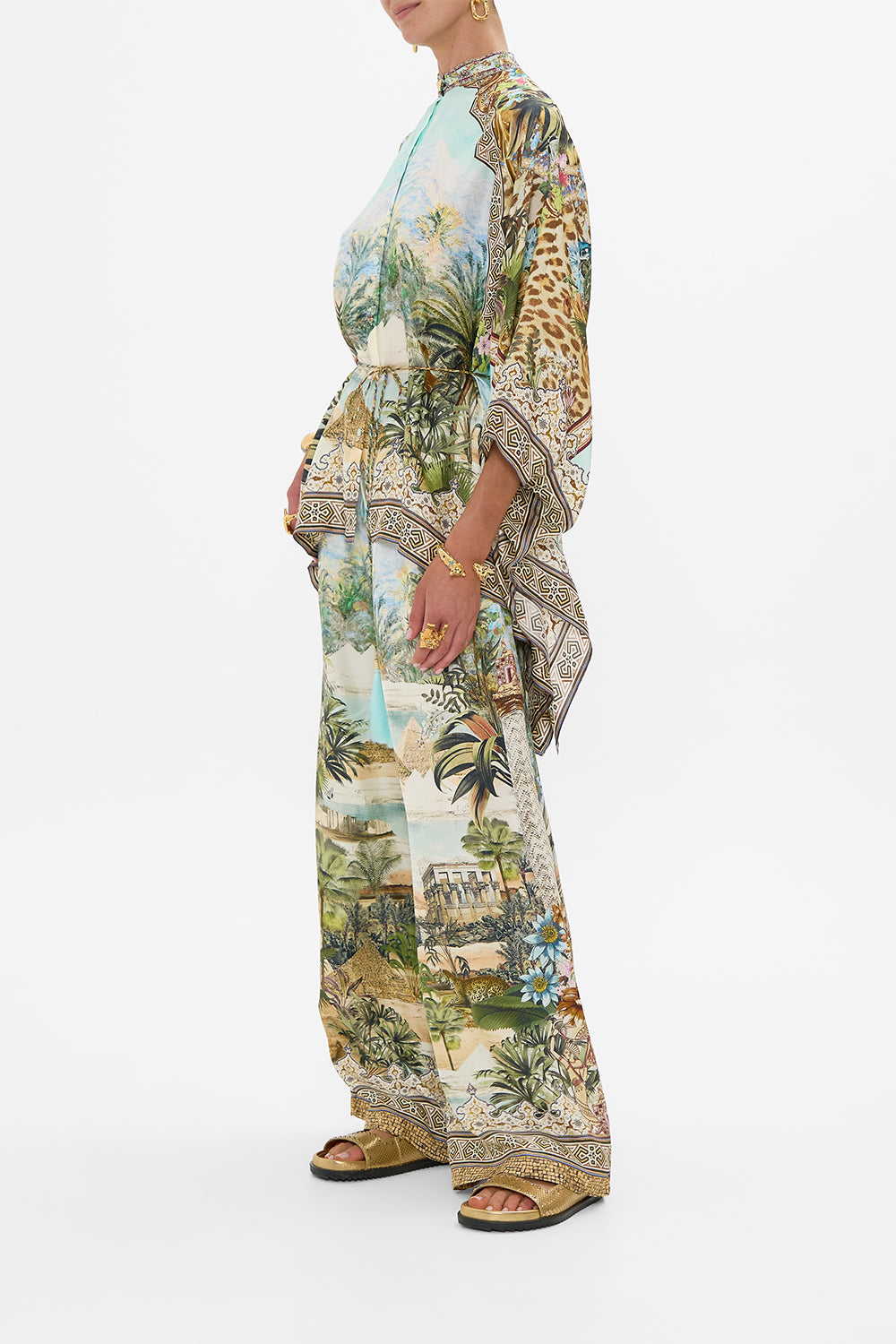 BUTTON THROUGH SCARF BLOUSE VIEWS OF THE VALLEY