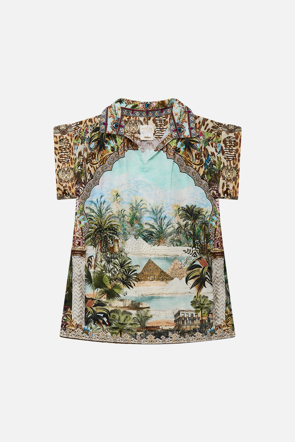The CAMILLA KIDS MINI SHIRT DRESS 4-10 VIEWS OF THE VALLEY in our VIEWS OF THE VALLEY print.