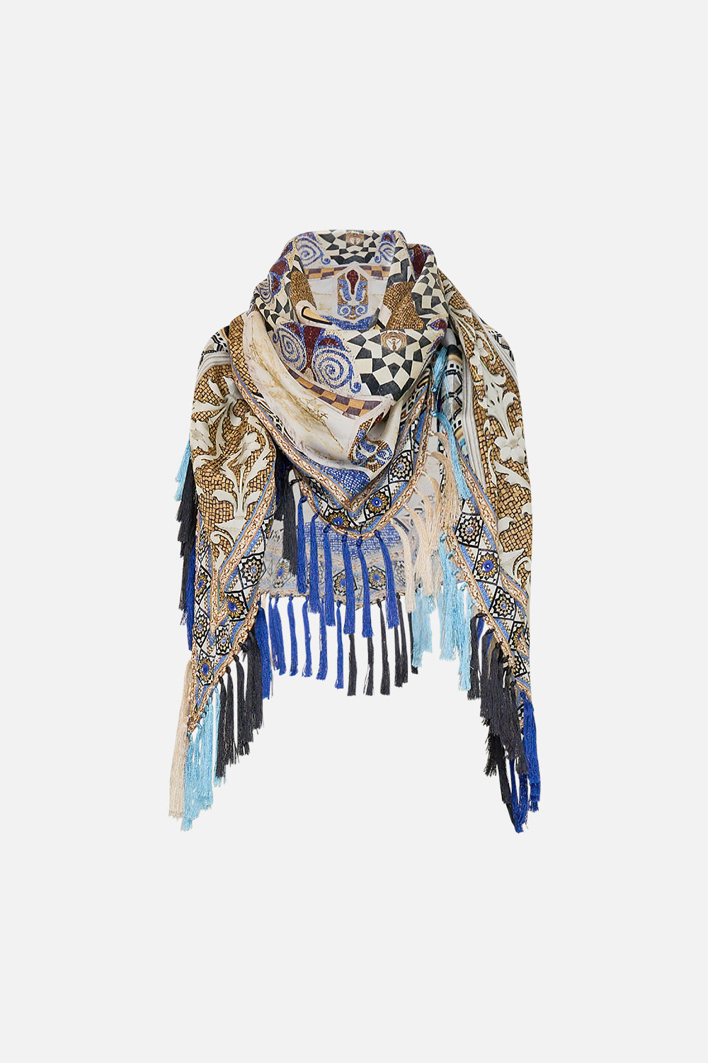 DIAMOND SCARF WITH TASSELS MAKE ME YOUR MOSAIC