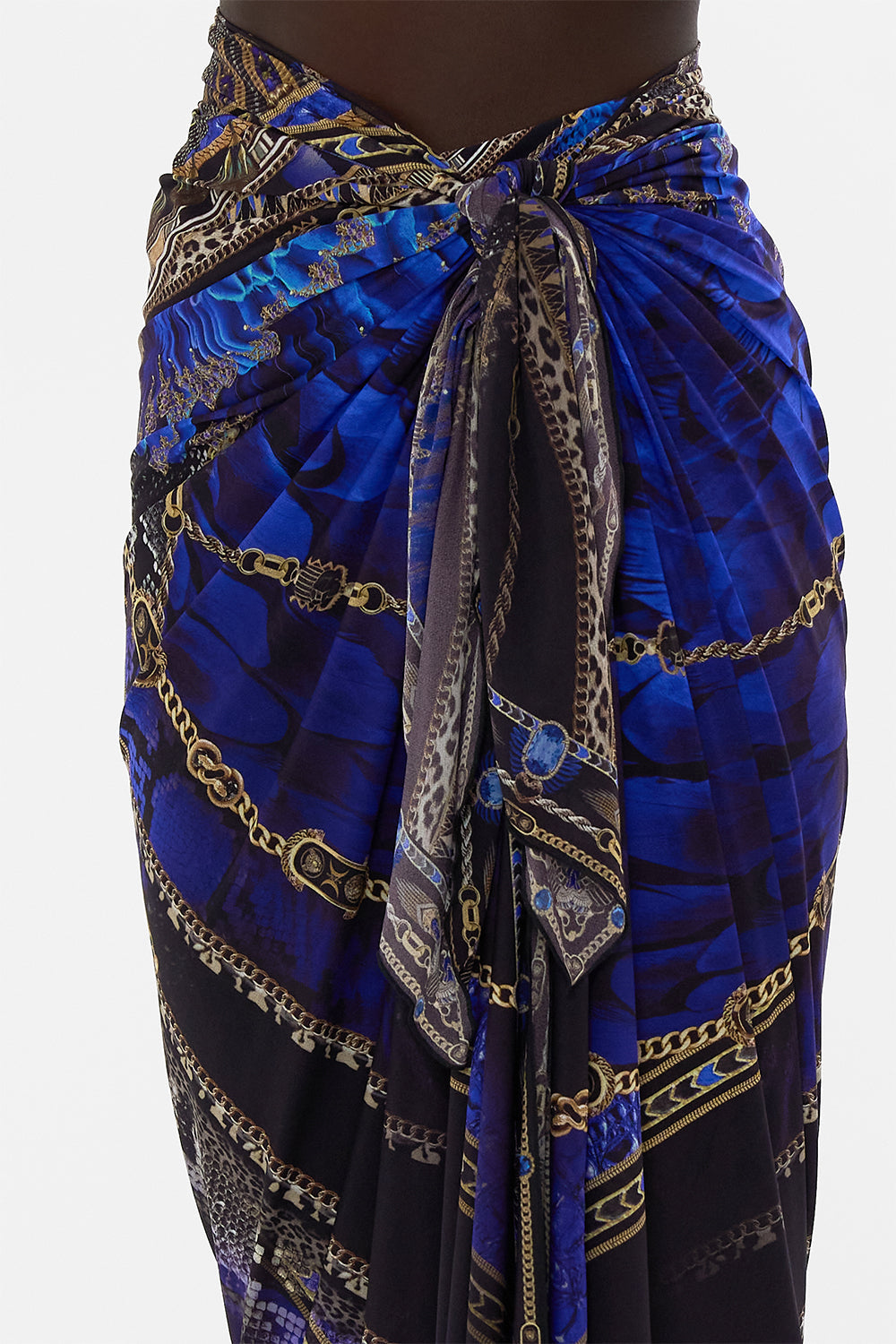 CAMILLA Long Sarong in Other Side of the Oasis print.