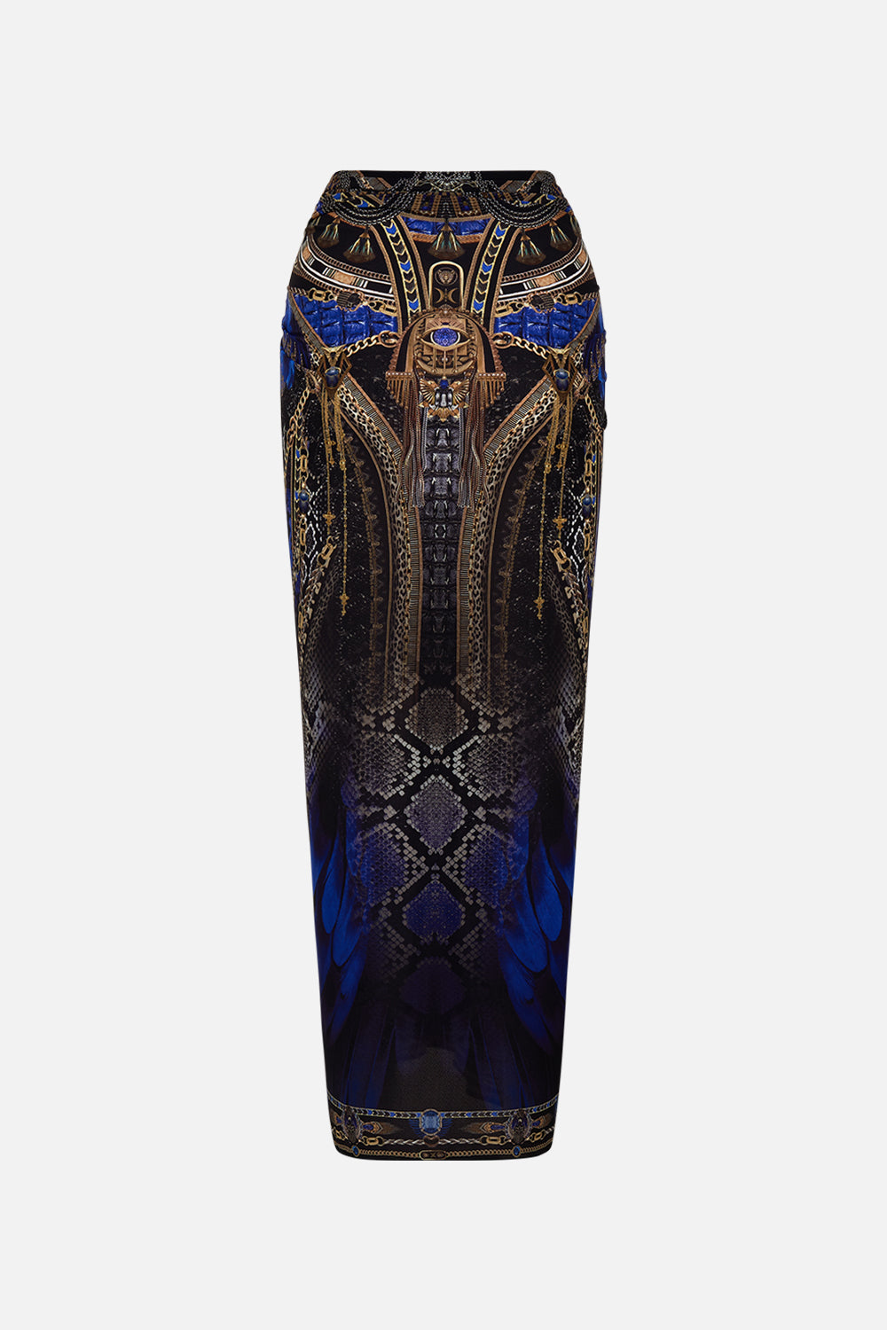 CAMILLA Long Sarong in Other Side of the Oasis print.