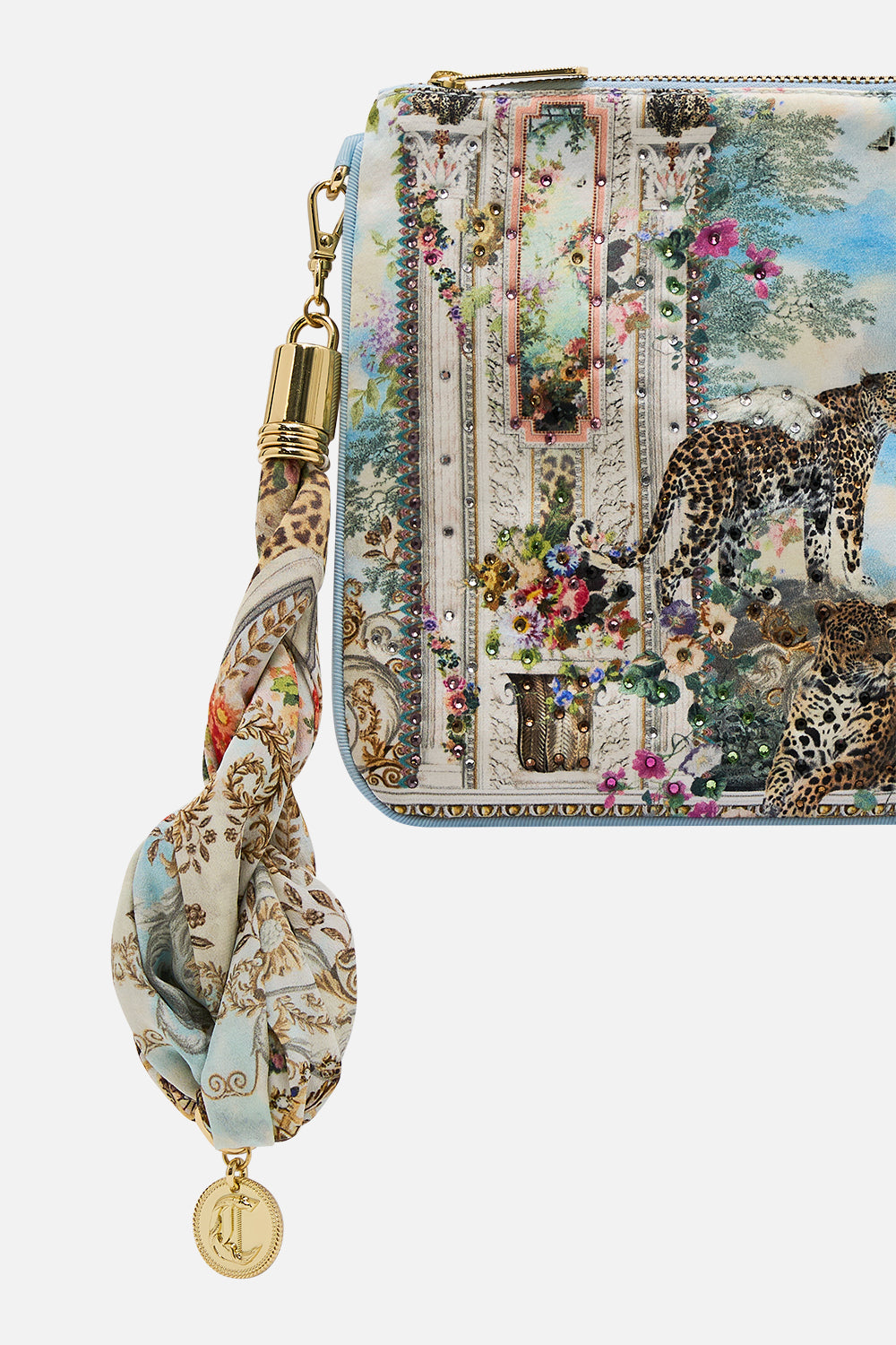 CAMILLA Floral Scarf Clutch in We Always Have Alexandria Print. 