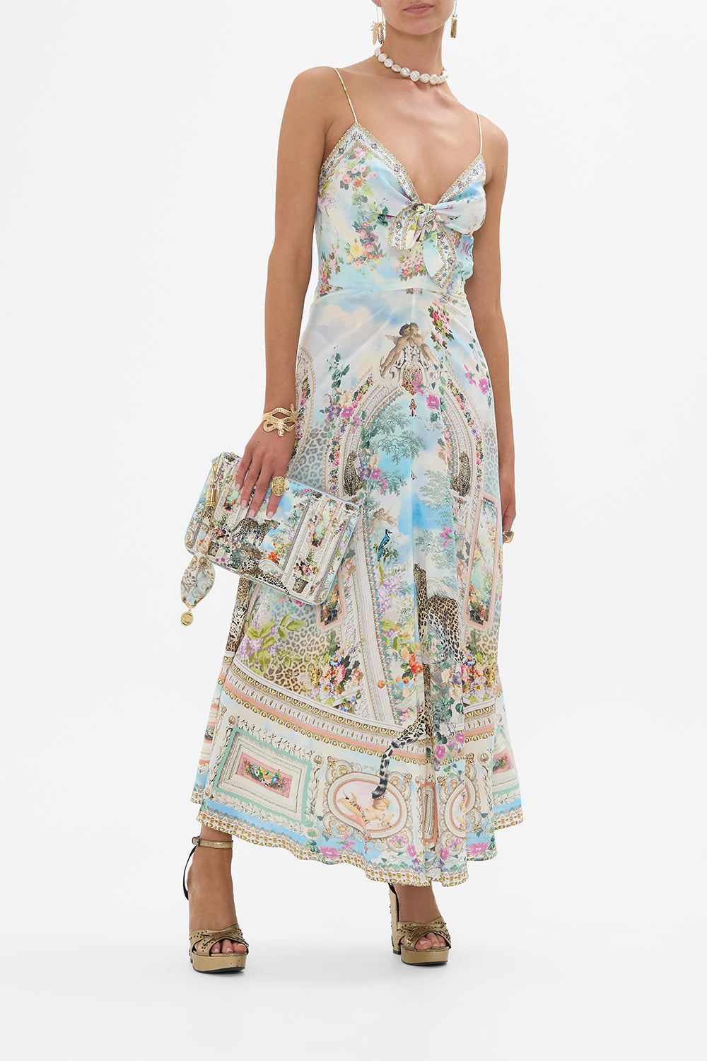 CAMILLA Floral Scarf Clutch in We Always Have Alexandria Print. 