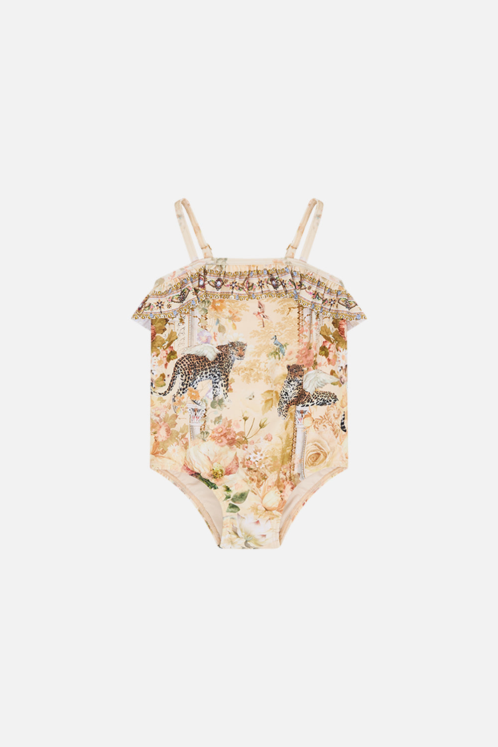 The CAMILLA BABIES ONE PIECE WITH FRILL ADORNED IN ANTIQUITY in our ADORNED IN ANTIQUITY print.