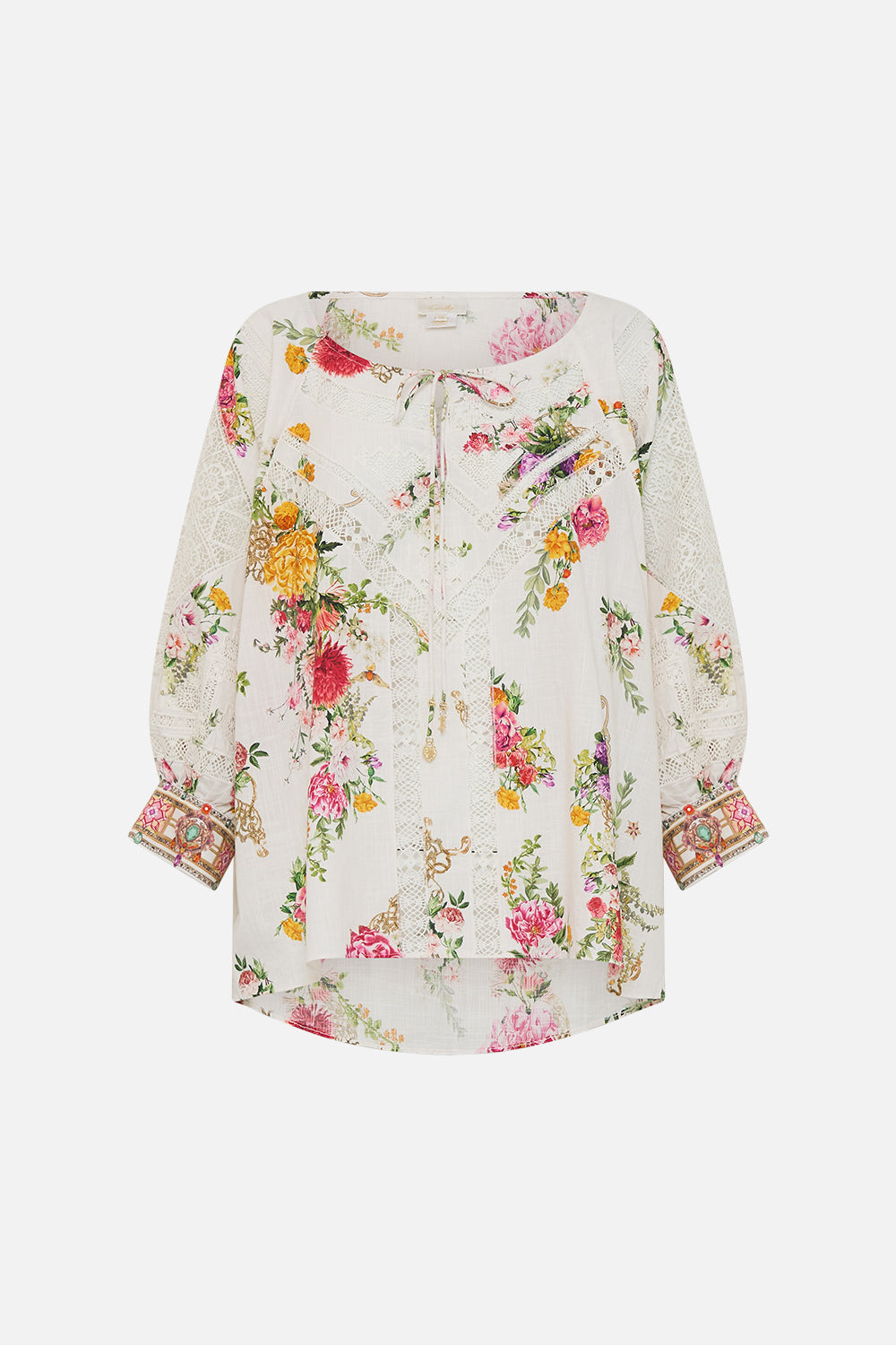 RAGLAN SLEEVE BLOUSE WITH CUFF EGYPTIAN ROSE