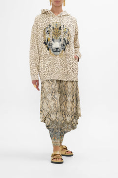 CAMILLA Silk Band Oversized Hoodie with Pockets in The Throne Room print