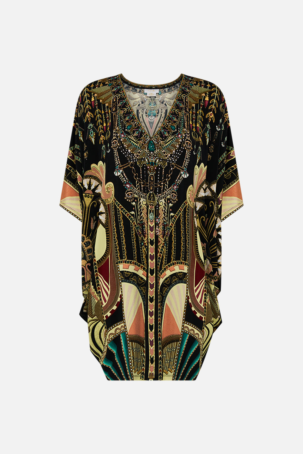 CAMILLA Bat Sleeve Dress in They Called Her Nefertari print