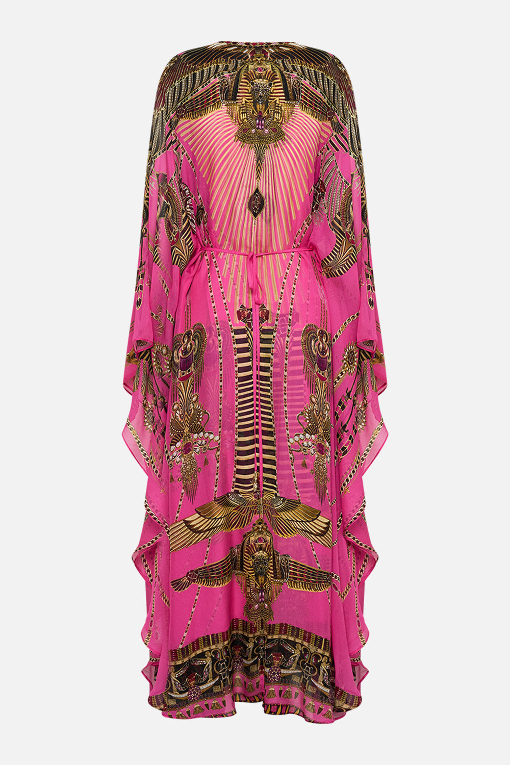 CAMILLA Long Kaftan With Waisted Detail in Song Of The Scarab print. 