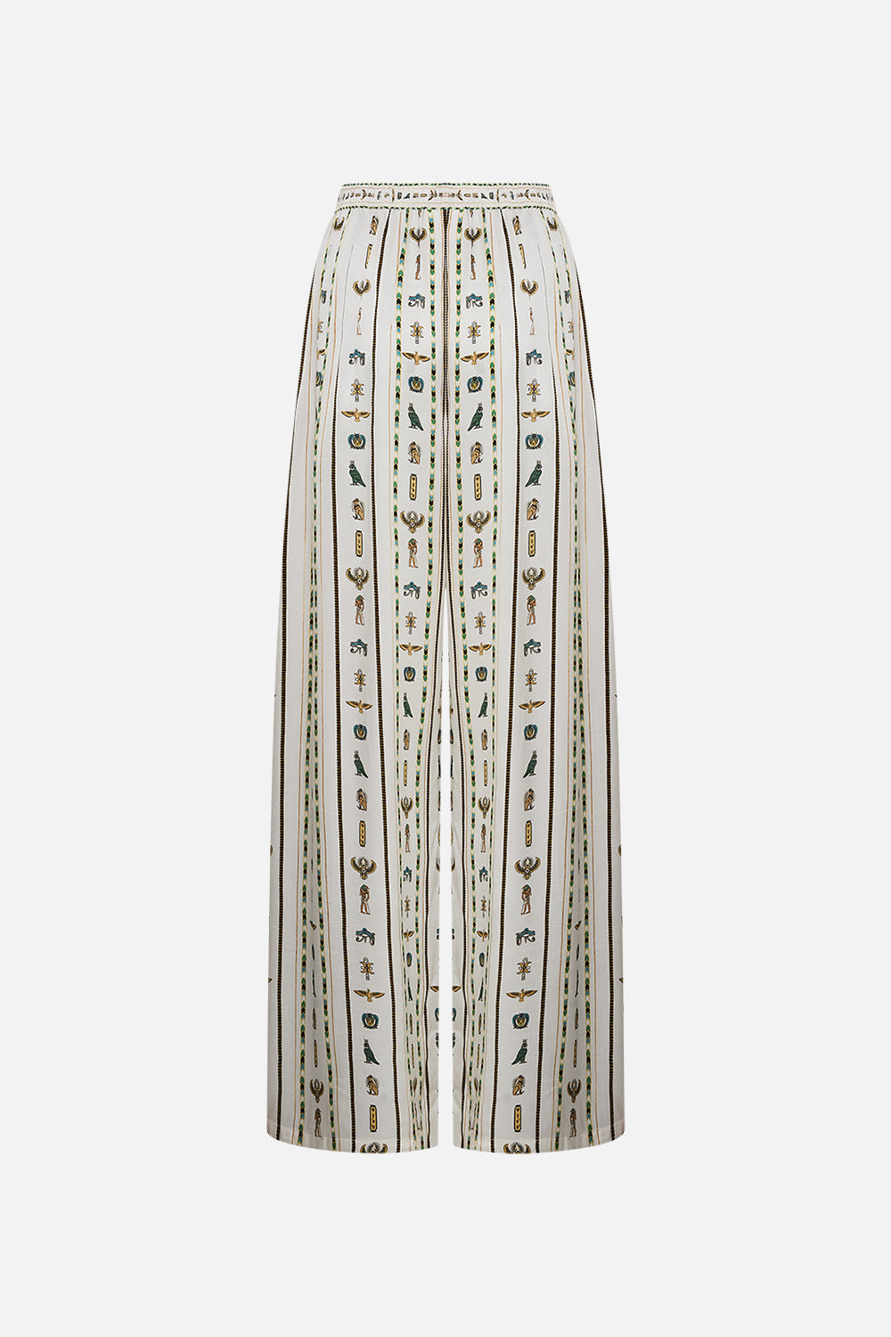 The CAMILLA TUCK FRONT PANT VALLEY OF THE QUEENS in our  print.