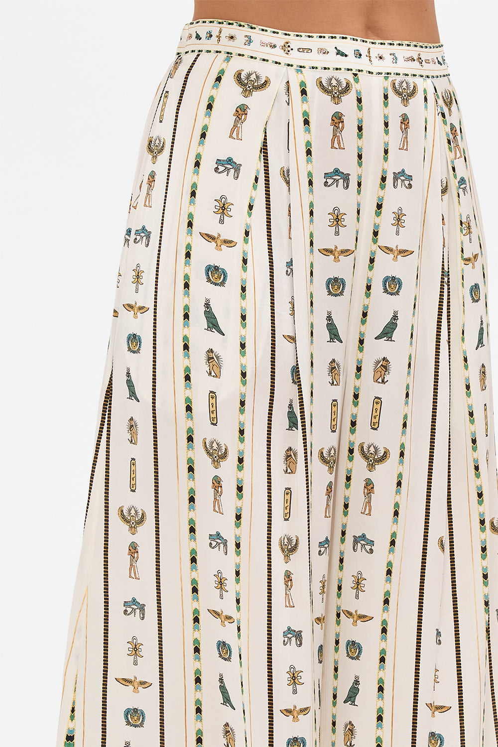 CAMILLA Tuck Front Pant in Valley Of The Queens print