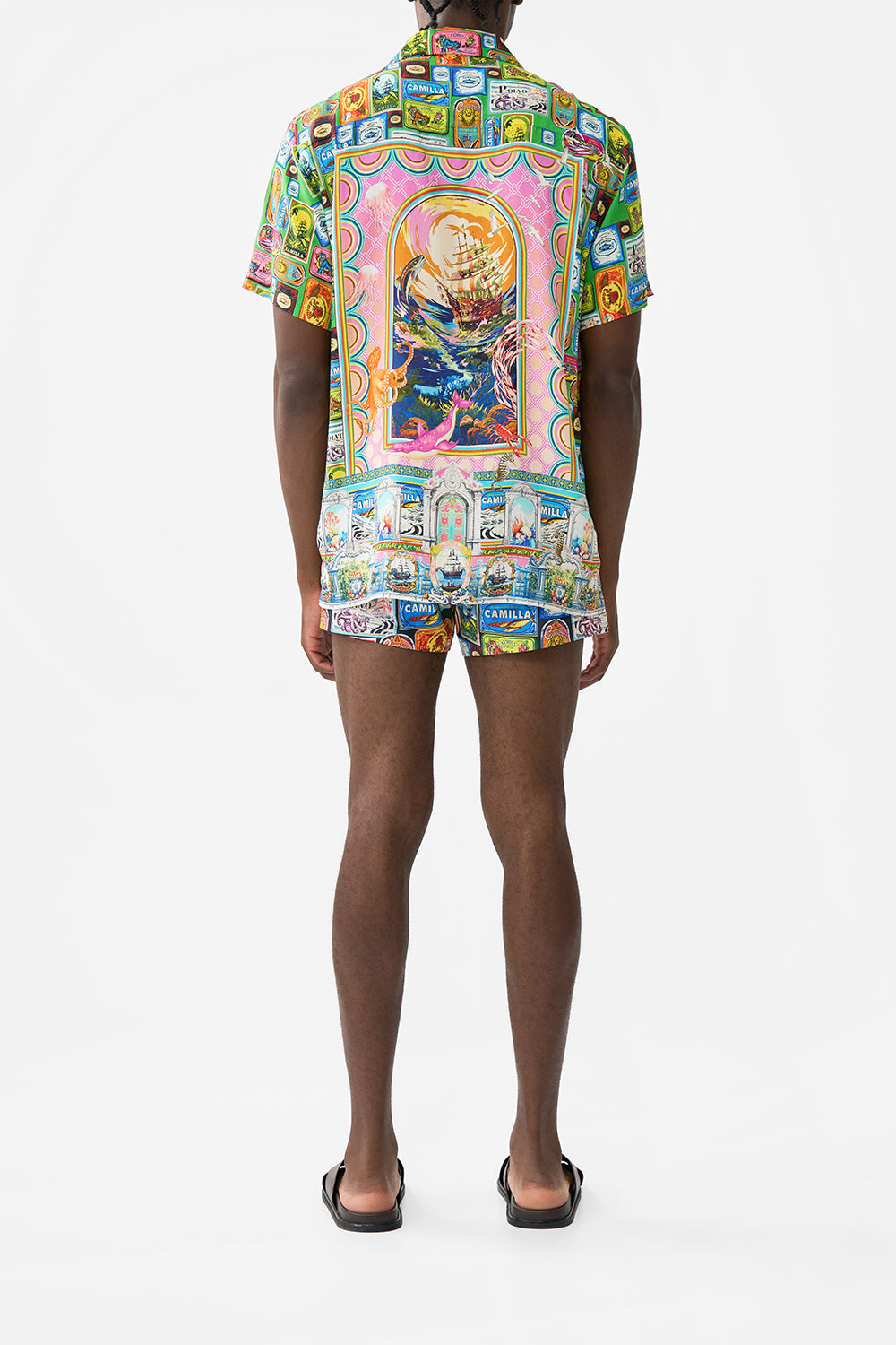 SHORT SLEEVE CAMP COLLARED SHIRT SAL DO MAR