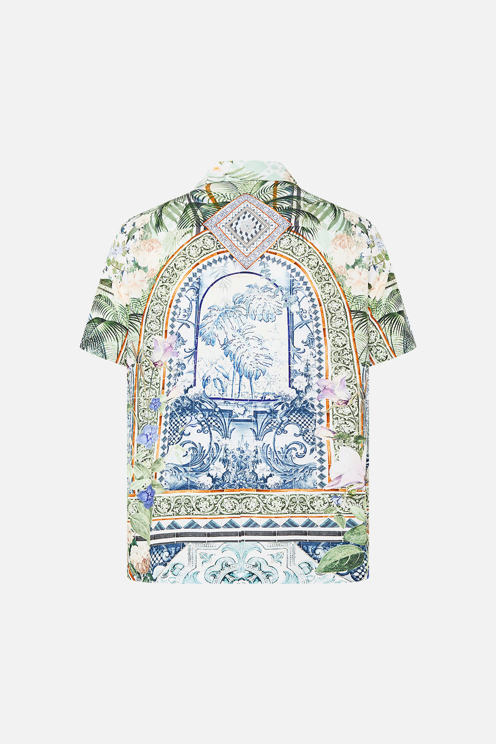 SHORT SLEEVE CAMP COLLARED SHIRT JARDIM PARTY