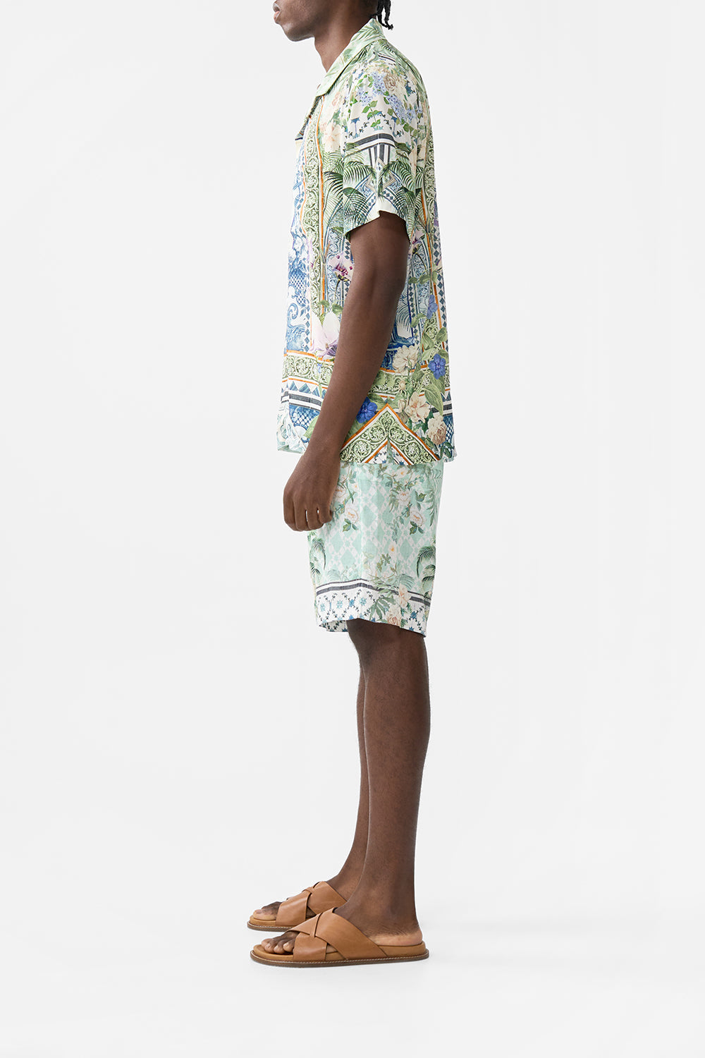 SHORT SLEEVE CAMP COLLARED SHIRT JARDIM PARTY