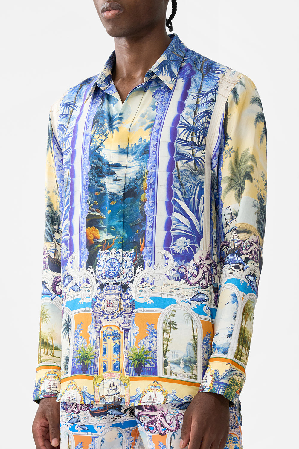 LONG SLEEVE HIDDEN PLACKET SHIRT SONG OF SAINT ANTHONY