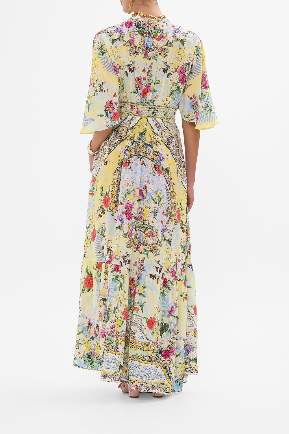 WAISTED DRESS WITH HEM RUFFLE FLOR FANTÁSTICA