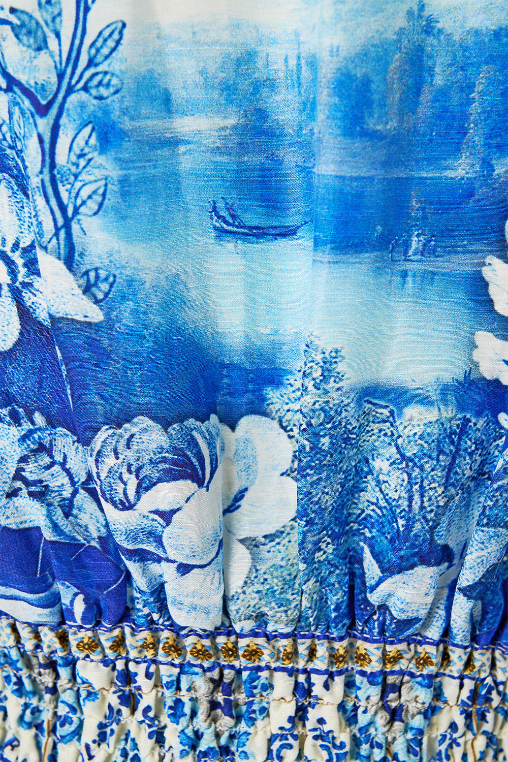 BUTTON FRONT FRILL DRESS AZUL ADVENTURES