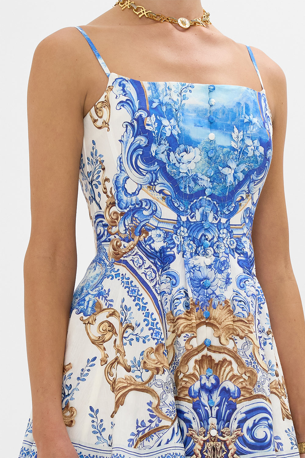 CORSET DRESS WITH SHORT FLARED SKIRT AZUL ADVENTURES