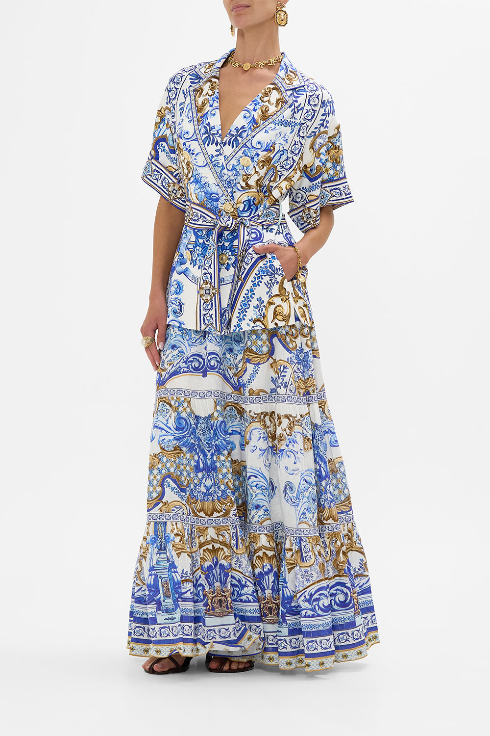 DOUBLE BREASTED SHORT SLEEVE JACKET AZUL ADVENTURES