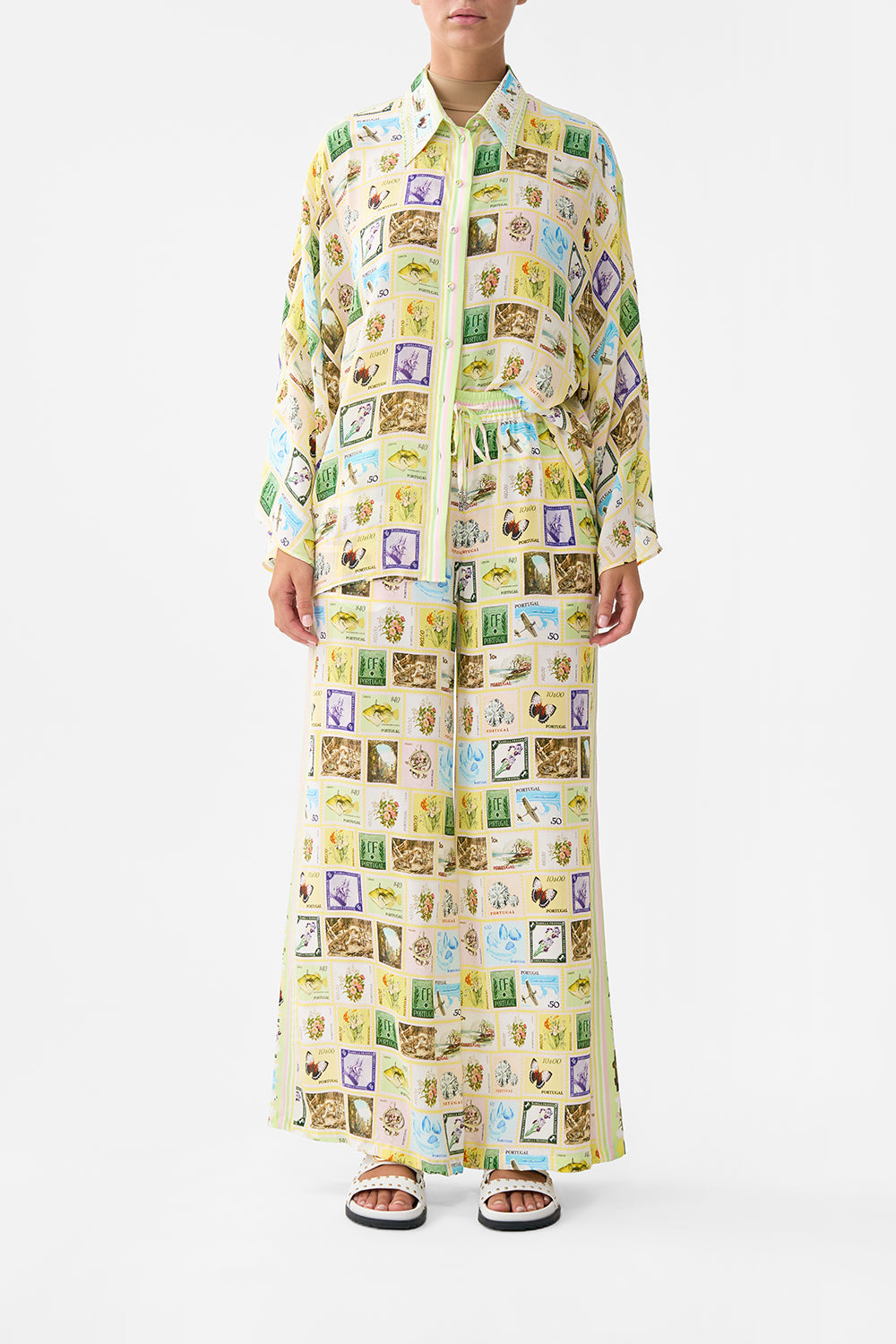 The CAMILLA LOUNGE PANT WITH LOVE FROM LISBON in our  print.