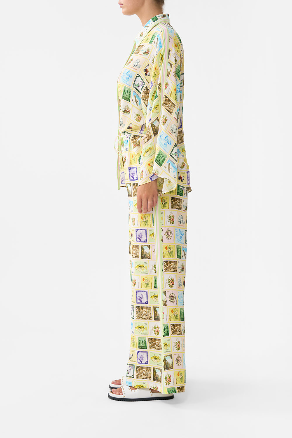 The CAMILLA LOUNGE PANT WITH LOVE FROM LISBON in our  print.