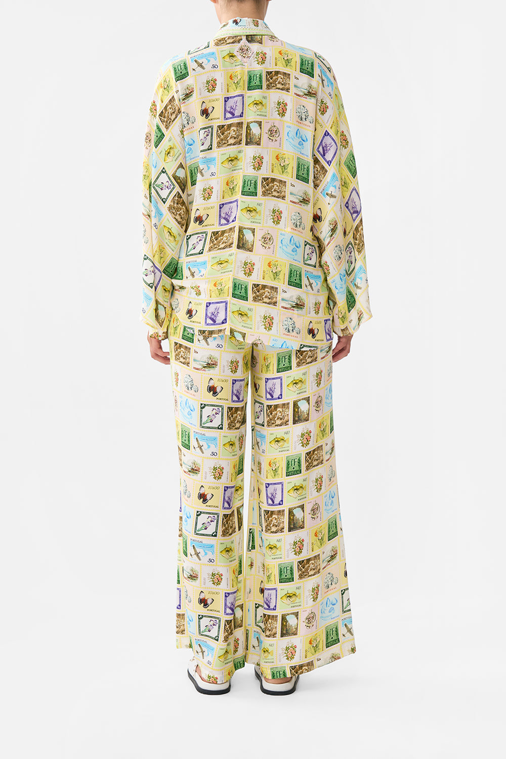 The CAMILLA LOUNGE PANT WITH LOVE FROM LISBON in our  print.