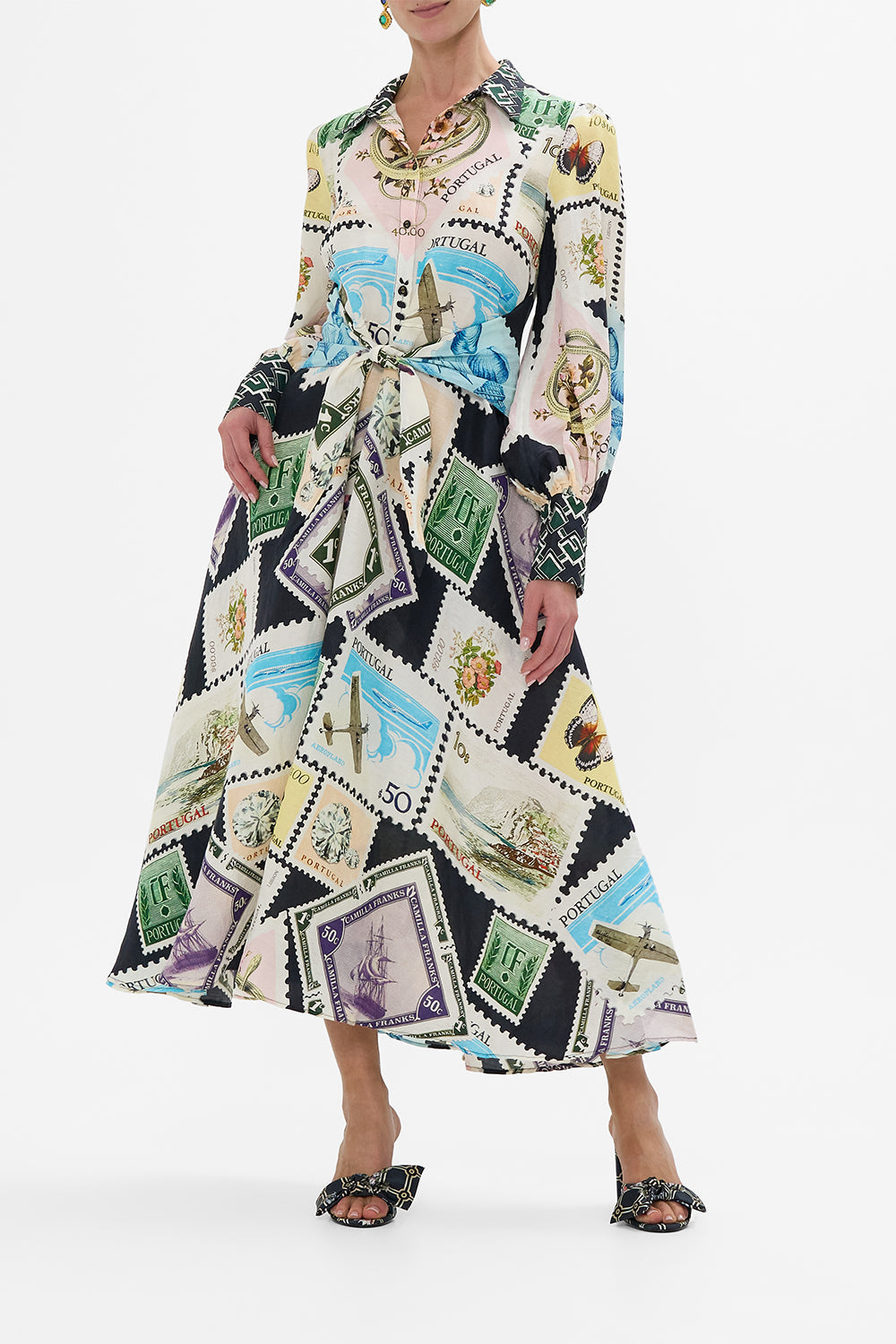 WAIST TIE SHIRT DRESS MY PORTO PEN PAL