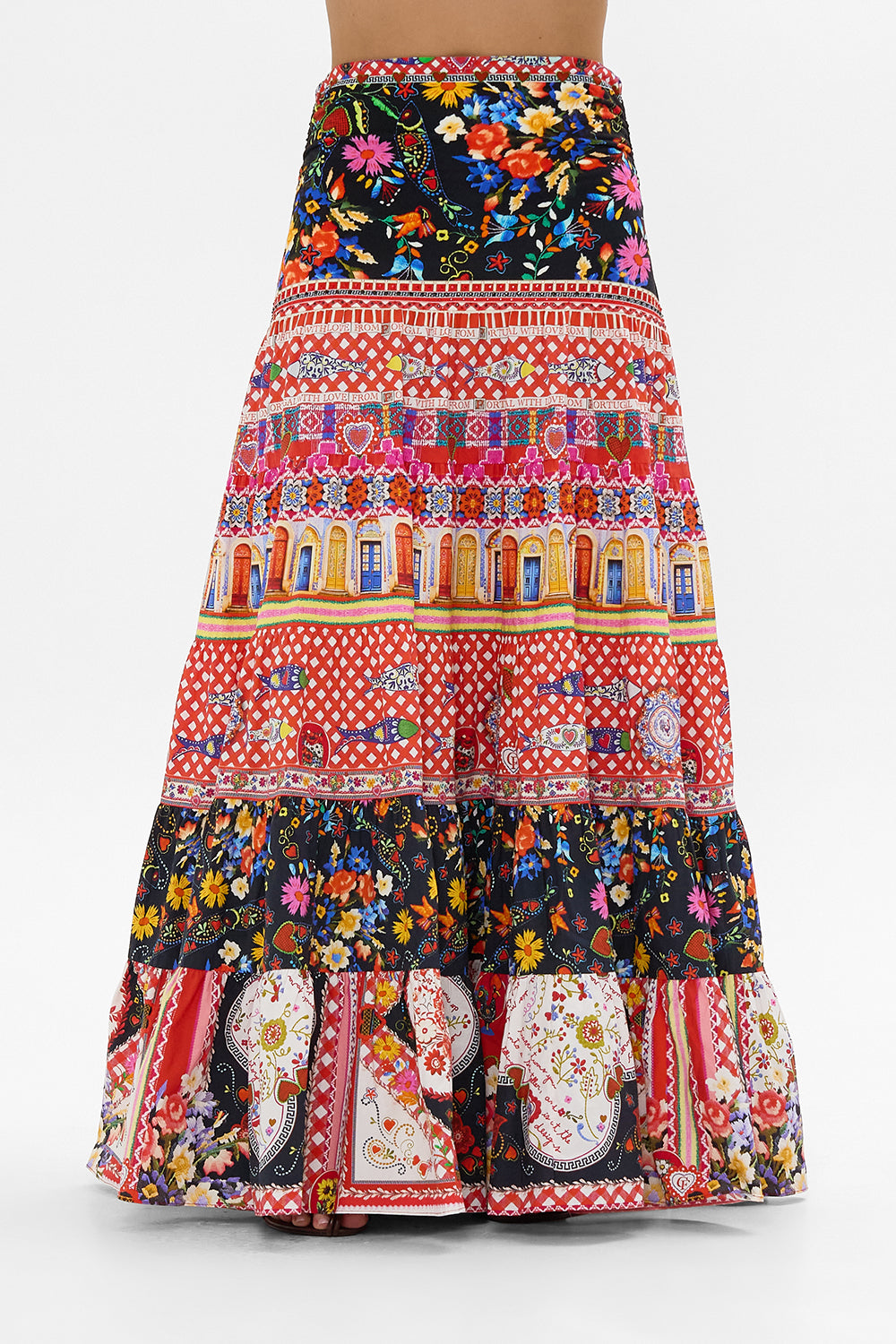 JERSEY SPLICED TIERED SKIRT FOLK FABULOUS