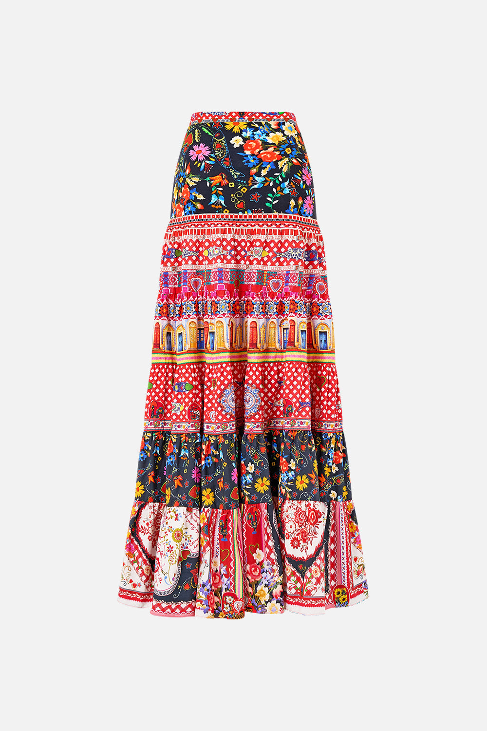 JERSEY SPLICED TIERED SKIRT FOLK FABULOUS