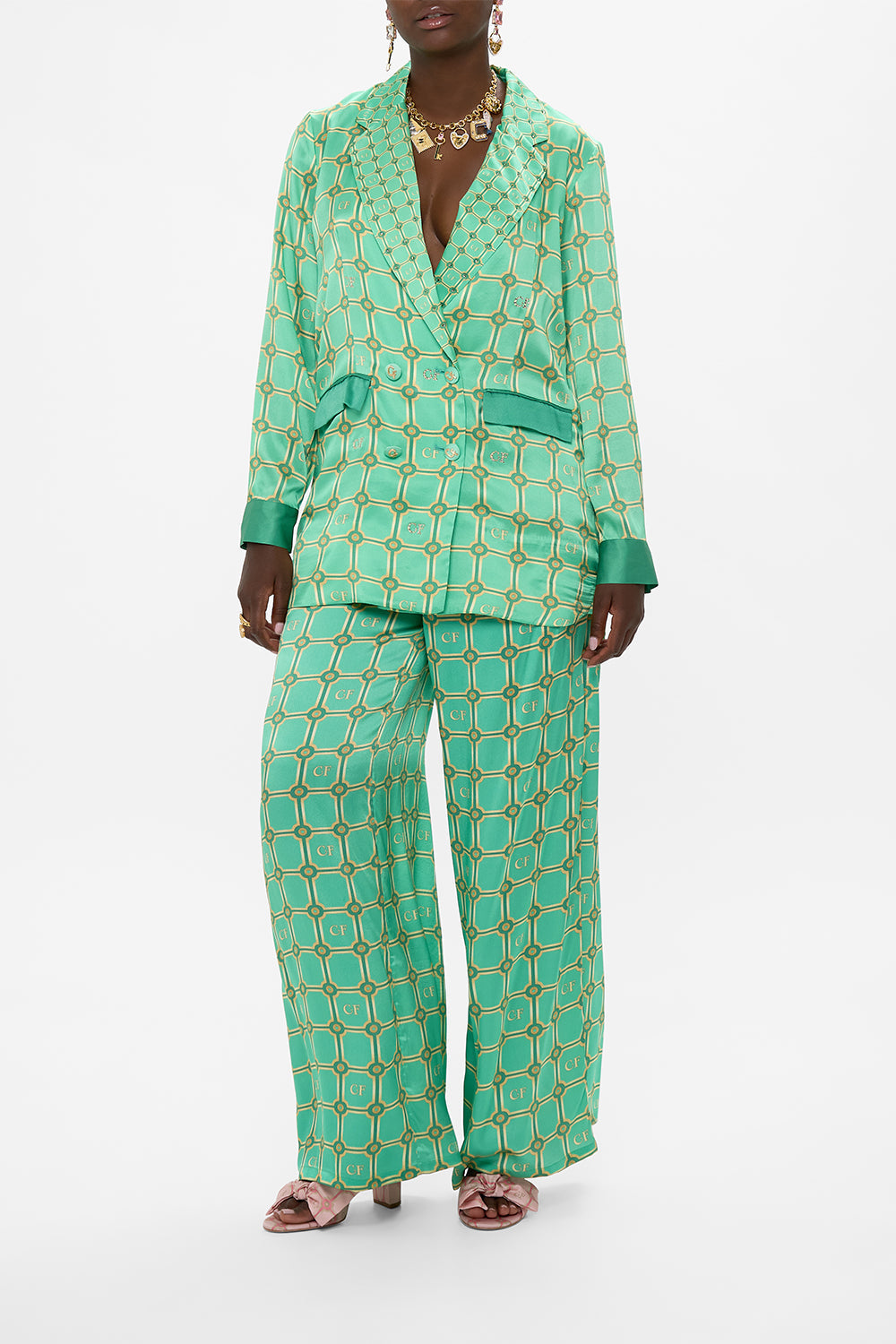 The CAMILLA STRAIGHT LEG PANT PESTANA PANORAMA in our  print.
