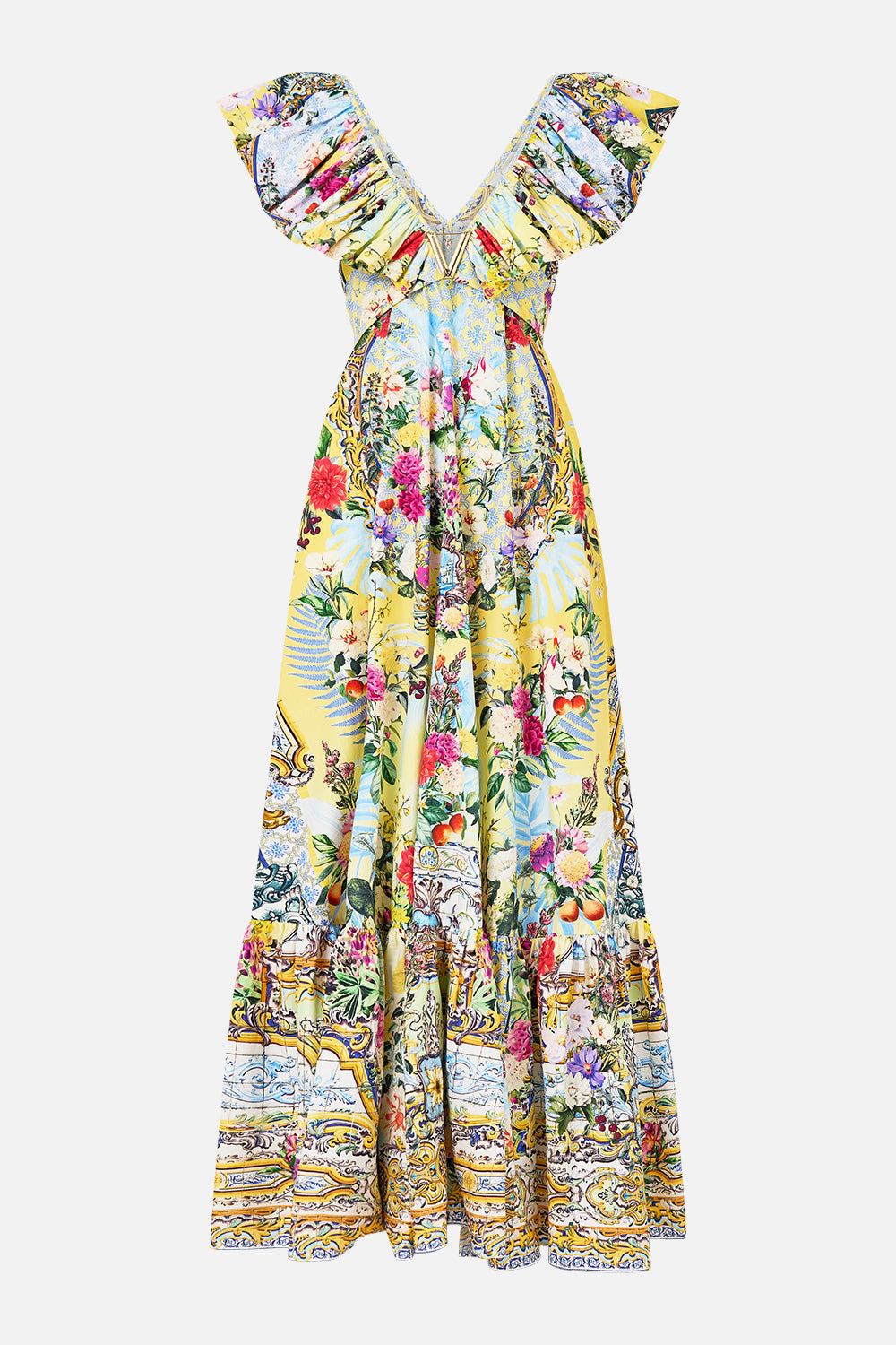 FRILL NECK DRESS WITH HARDWARE FLOR FANTÁSTICA