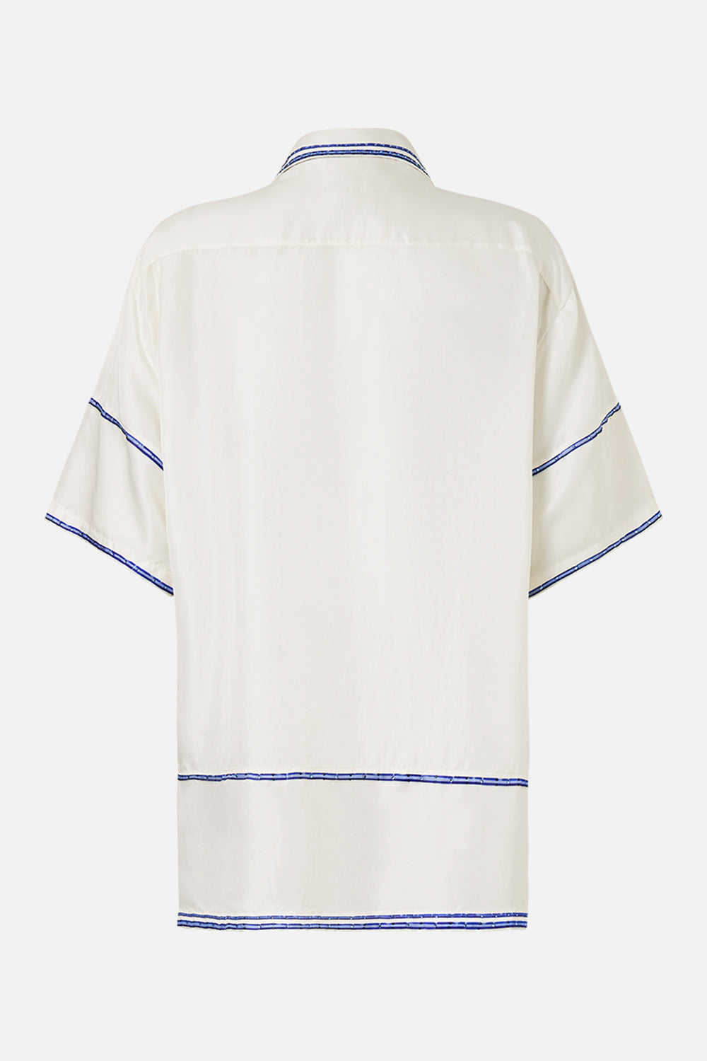 The CAMILLA OVERSIZED SHIRT SONG OF SAINT ANTHONY in our  print.