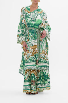 CAMILLA Oversized Layer With Tie Sleeve in Corridor Of Calm print