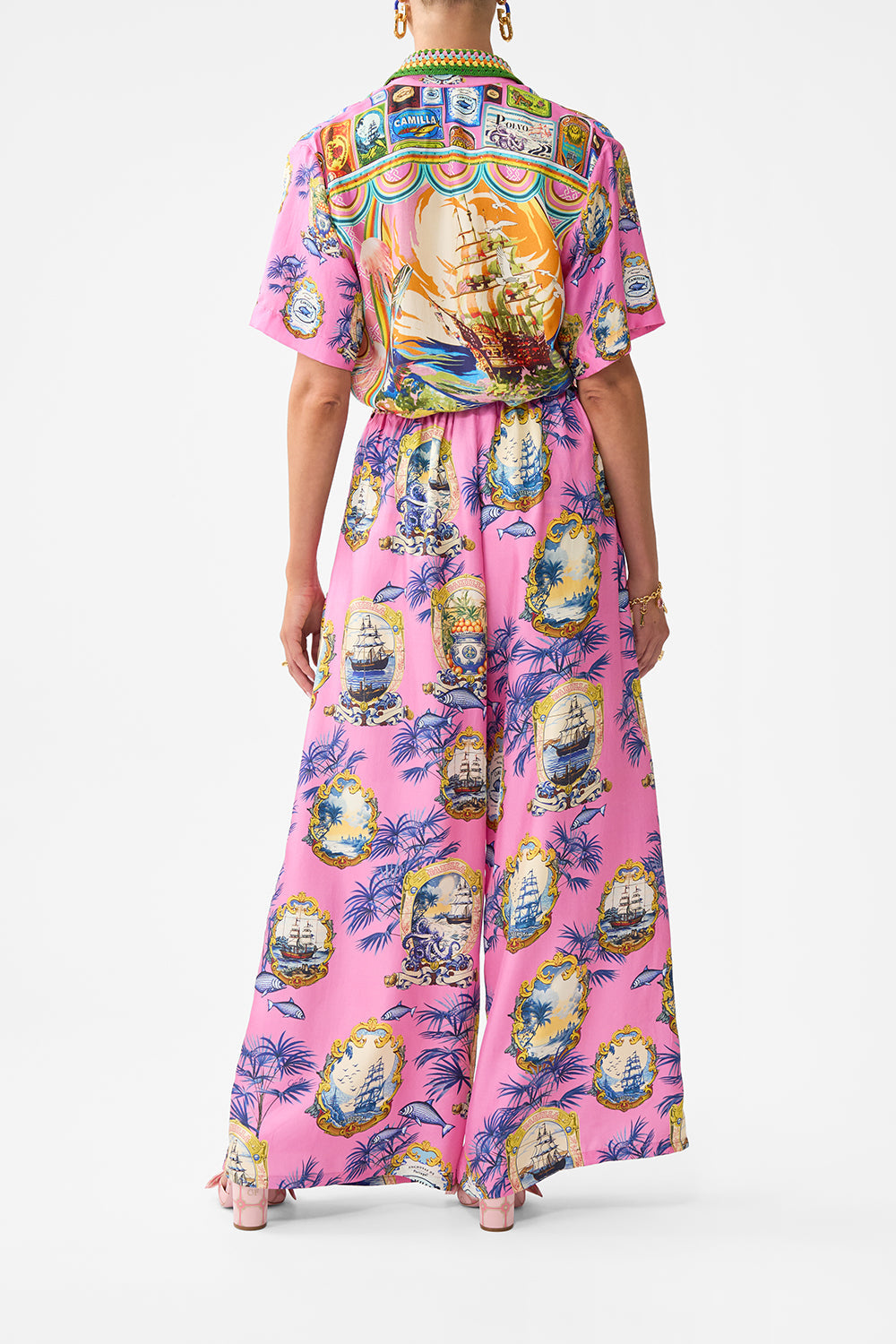 WIDE LEG TROUSER WITH FRONT POCKETS SALTY SPLENDOUR