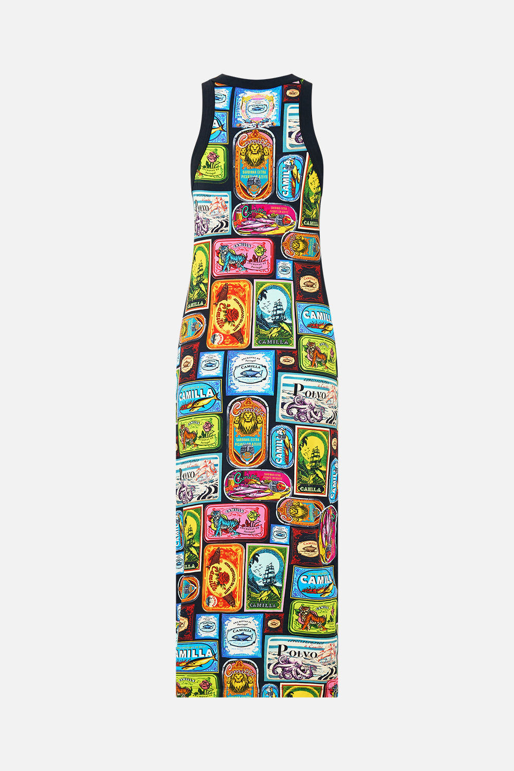 The CAMILLA JERSEY TANK DRESS SAL DO MAR in our  print.