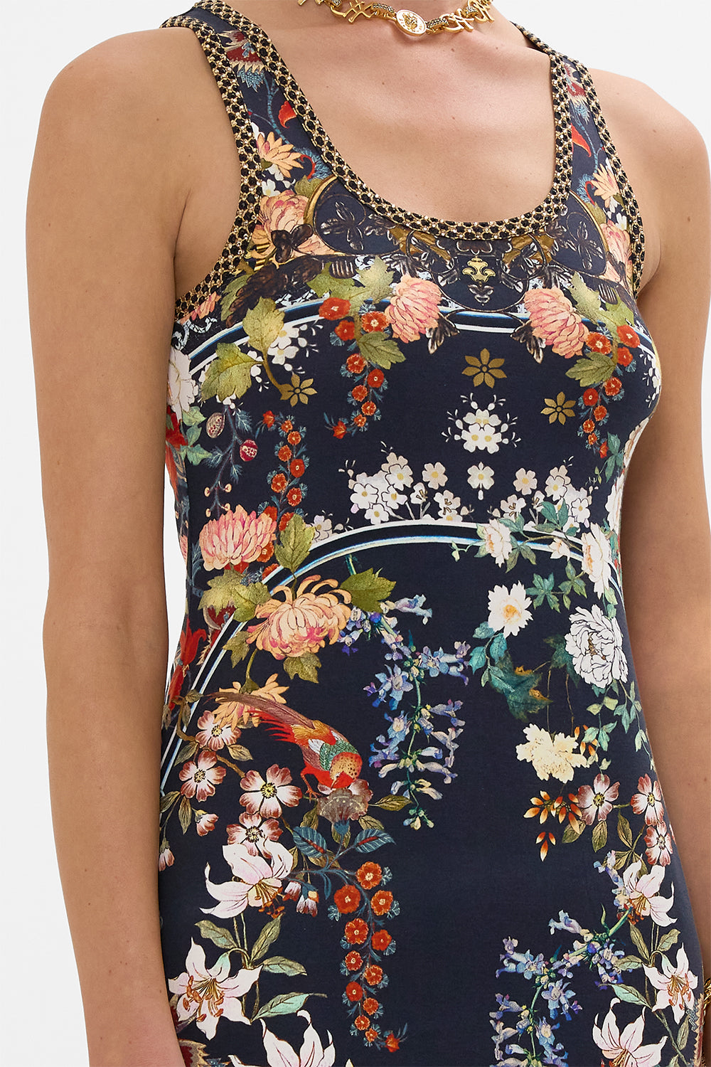 JERSEY SCOOP NECK TANK DRESS PALACIO POETRY