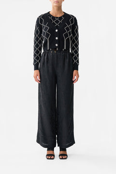 CROPPED KNIT CARDIGAN MONARCHY MANIA