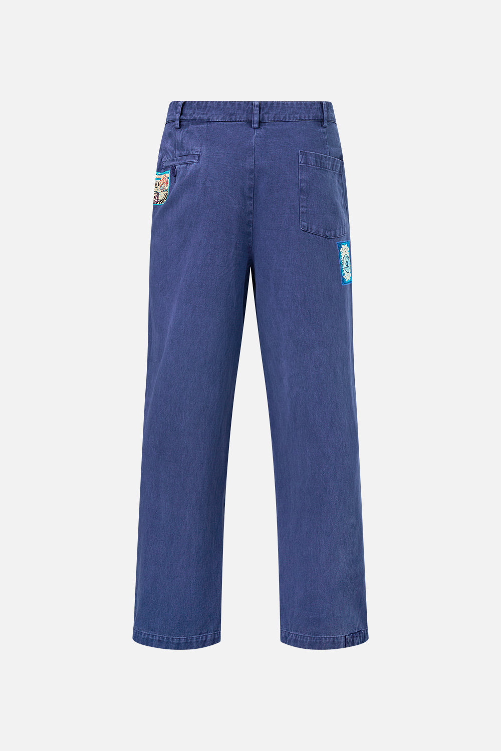 The CAMILLA STRAIGHT LEG PLEATED CHINO SONG OF SAINT ANTHONY in our  print.