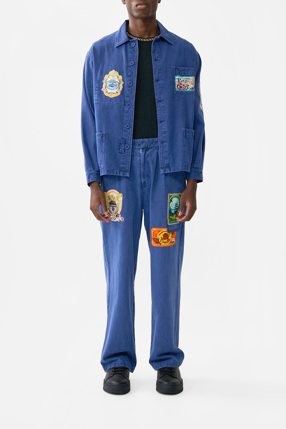The CAMILLA STRAIGHT LEG PLEATED CHINO SONG OF SAINT ANTHONY in our SONG OF SAINT ANTHONY print.