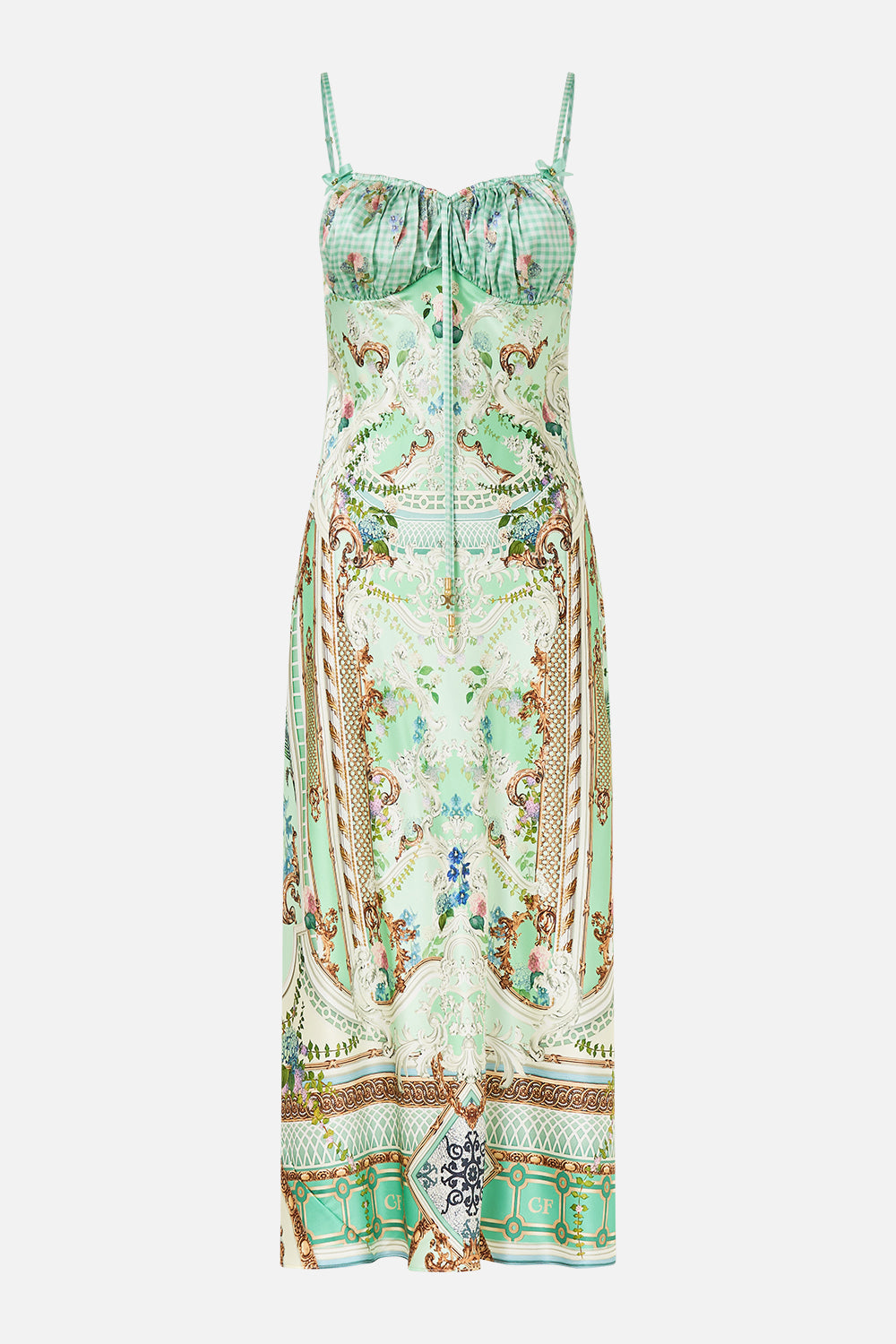 GATHERED BODICE BIAS DRESS PESTANA PANORAMA